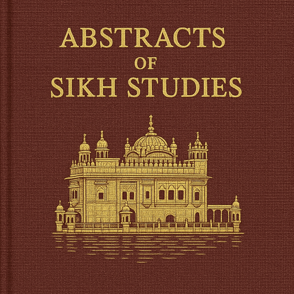 Abstracts of Sikh Studies cover