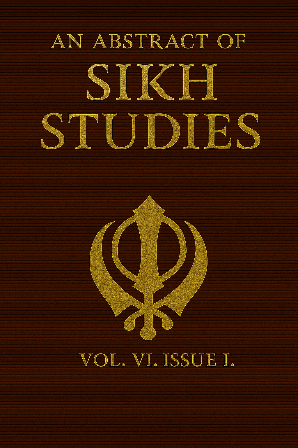 Abstracts of Sikh Studies: Volume 6, Issue 1